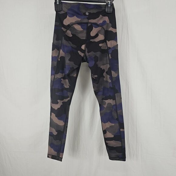 Athleta Ultimate Stash Pocket Printed 7/8 Tight, Mantra Print Blue SZ XS #631947 - Picture 4 of 9